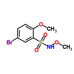 5-溴-N,2-二甲氧基苯磺酰胺结构式