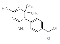 4-(4,6-diamino-2,2-dimethyl-1,3,5-triazin-1-yl)benzoic acid Structure