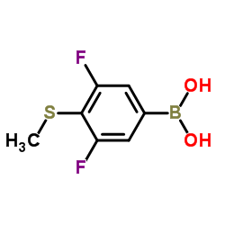 3,5-Difluoro-4-(methylthio)phenylboronic acid结构式
