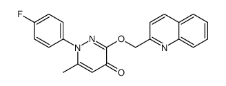 1-(4-氟苯基)-6-甲基-3-(喹啉-2-基甲氧基)吡嗪-4(1H)-酮结构式