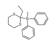 (2-ethyl-1,3-dithian-2-yl)(methyl)diphenylsilane结构式