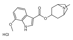 (8-methyl-8-azabicyclo[3.2.1]octan-3-yl) 7-methoxy-1H-indole-3-carboxylate,hydrochloride Structure