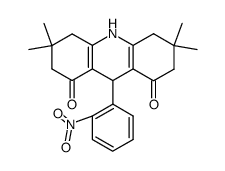 9-(2-nitrophenyl)-3,3,6,6-tetramethyl-3,4,6,7,9,10-hexahydro-1,8(2H,5H)acridinedione Structure