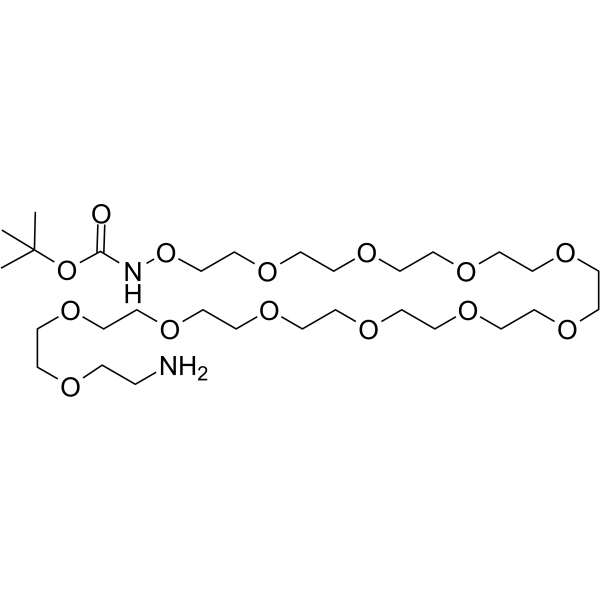 t-Boc-Aminooxy-PEG11-amine structure