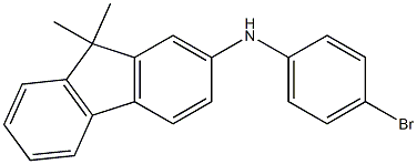 N-(4-溴苯基)-9,9-二甲基-9H-芴-2-胺结构式