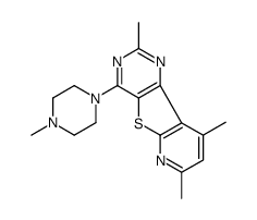 2,7,9-trimethyl-4-(4-methylpiperazin-1-yl)pyrido[2,3]thieno[2,4-d]pyrimidine结构式