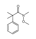 2-methyl-2-phenyl-propionic acid , N-methoxy-N-methylamide结构式