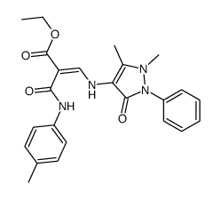 ethyl 3-[(1,5-dimethyl-3-oxo-2-phenylpyrazol-4-yl)amino]-2-[(4-methylphenyl)carbamoyl]prop-2-enoate Structure