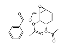 (1S,6S)-2β,3α-Diacetoxy-1-[(benzoyloxy)methyl]-7-oxabicyclo[4.1.0]hept-4-ene结构式