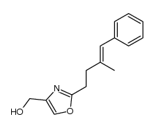 (E)-(2-(3-methyl-4-phenylbut-3-en-1-yl)oxazol-4-yl)methanol Structure