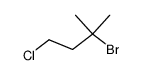 3-bromo-1-chloro-3-methyl-butane Structure