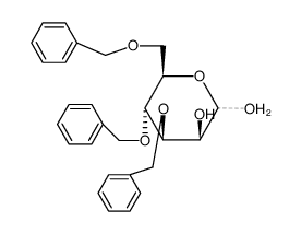 3-O,4-O,6-O-Tribenzyl-D-mannopyranose结构式