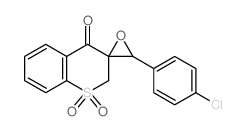 3'-(4-chlorophenyl)-1,1-dioxospiro[2H-thiochromene-3,2'-oxirane]-4-one结构式