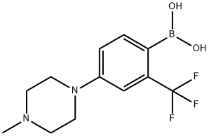 (4-(4-methylpiperazin-1-yl)-2-(trifluoromethyl)phenyl)boronic acid结构式