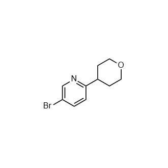 5-Bromo-2-(tetrahydro-2H-pyran-4-yl)pyridine Structure