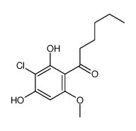 1-(3-chloro-2,4-dihydroxy-6-methoxyphenyl)hexan-1-one结构式