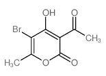 2H-Pyran-2-one,3-acetyl-5-bromo-4-hydroxy-6-methyl-结构式