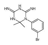 1-(3-bromophenyl)-6,6-dimethyl-1,3,5-triazine-2,4-diamine结构式