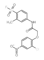 Benzenesulfonylfluoride, 4-[[2-(2-chloro-4-nitrophenoxy)acetyl]amino]-2-methyl-结构式