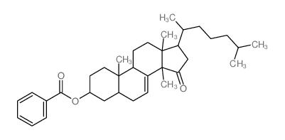 Cholest-7-en-15-one,3-(benzoyloxy)-14-methyl-, (3b,5a)- (9CI)结构式