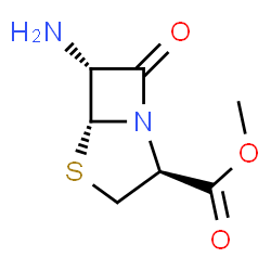 4-Thia-1-azabicyclo[3.2.0]heptane-2-carboxylicacid,6-amino-7-oxo-,methylester,(2S,5R,6R)-结构式