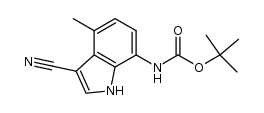 7-(N-tert-Butoxycarbonyl)amino-3-cyano-4-methyl -1H-indole structure