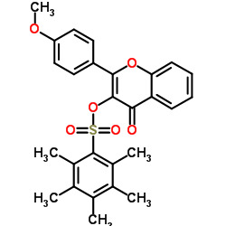 2-(4-Methoxyphenyl)-4-oxo-4H-chromen-3-yl pentamethylbenzenesulfonate结构式