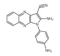 2-amino-1-(4-aminophenyl)pyrrolo[3,2-b]quinoxaline-3-carbonitrile Structure