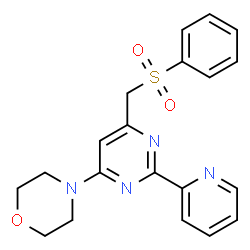 4-[6-[(PHENYLSULFONYL)METHYL]-2-(2-PYRIDINYL)-4-PYRIMIDINYL]MORPHOLINE Structure