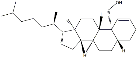 19-Hydroxy-5α-cholest-1-ene structure