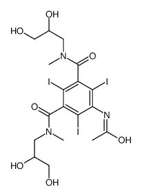 5-(Acetylamino)-N,N'-bis(2,3-dihydroxypropyl)-2,4,6-triiodo-N,N'-dimethyl-1,3-benzenedicarboxamide结构式