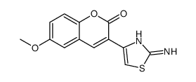3-(2-amino-1,3-thiazol-4-yl)-6-methoxychromen-2-one结构式