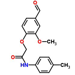 2-(4-FORMYL-2-METHOXY-PHENOXY)-N-P-TOLYL-ACETAMIDE structure