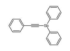 diphenyl(phenylethynyl)stibine结构式