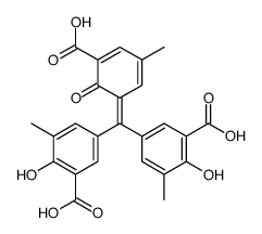 5-[(3-Carboxy-2-hydroxy-5-methylphenyl)(3-carboxy-5-methyl-4-oxo-2,5-cyclohexadien-1-ylidene)methyl]-2-hydroxy-3-methylbenzoic acid结构式
