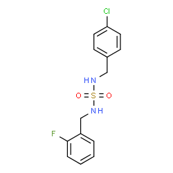 N-(4-CHLOROBENZYL)-N'-(2-FLUOROBENZYL)SULFAMIDE结构式