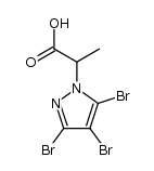 2-(3,4,5-tribromo-pyrazol-1-yl)-propionic acid结构式