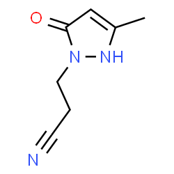 1H-Pyrazole-1-propanenitrile, 2,5-dihydro-3-methyl-5-oxo- (9CI) structure