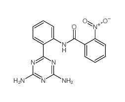 N-[2-(4,6-diamino-1,3,5-triazin-2-yl)phenyl]-2-nitro-benzamide结构式