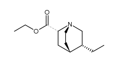 (1S)-5endo-ethyl-quinuclidine-2ξ-carboxylic acid ethyl ester结构式