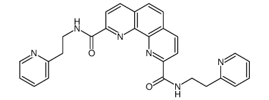 2-N,9-N-bis(2-pyridin-2-ylethyl)-1,10-phenanthroline-2,9-dicarboxamide结构式