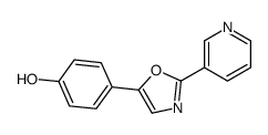 4-(2-pyridin-3-yl-1,3-oxazol-5-yl)phenol结构式