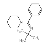 1-phenyl-1-(1-piperidyl)-N-tert-butyl-methanimine Structure