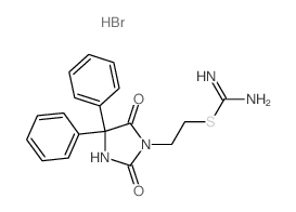 2-(2,5-dioxo-4,4-diphenyl-imidazolidin-1-yl)ethylsulfanylmethanimidamide结构式