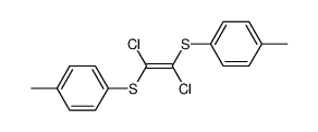 (E)-1,2-dichloro-1,2-bis-p-tolylsulfanyl-ethene结构式