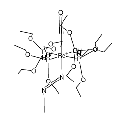 [trans-Re(CH3NNH)(CO)(P(OEt)3)4](1+) Structure