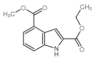 吲哚-2,4-二羧酸-2-乙酯-4-甲酯结构式