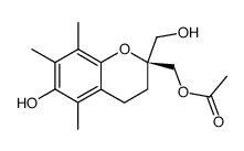 (S)-(6-hydroxy-2-(hydroxymethyl)-5,7,8-trimethylchroman-2-yl)methyl acetate结构式