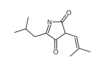 3-(2-methylprop-1-enyl)-5-(2-methylpropyl)pyrrole-2,4-dione结构式