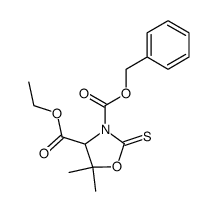 5,5-dimethyl-2-thioxo-oxazolidine-3,4-dicarboxylic acid 3-benzyl ester 4-ethyl ester Structure